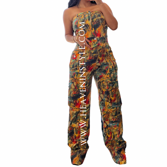 Joanna Abstract Print Jumpsuit