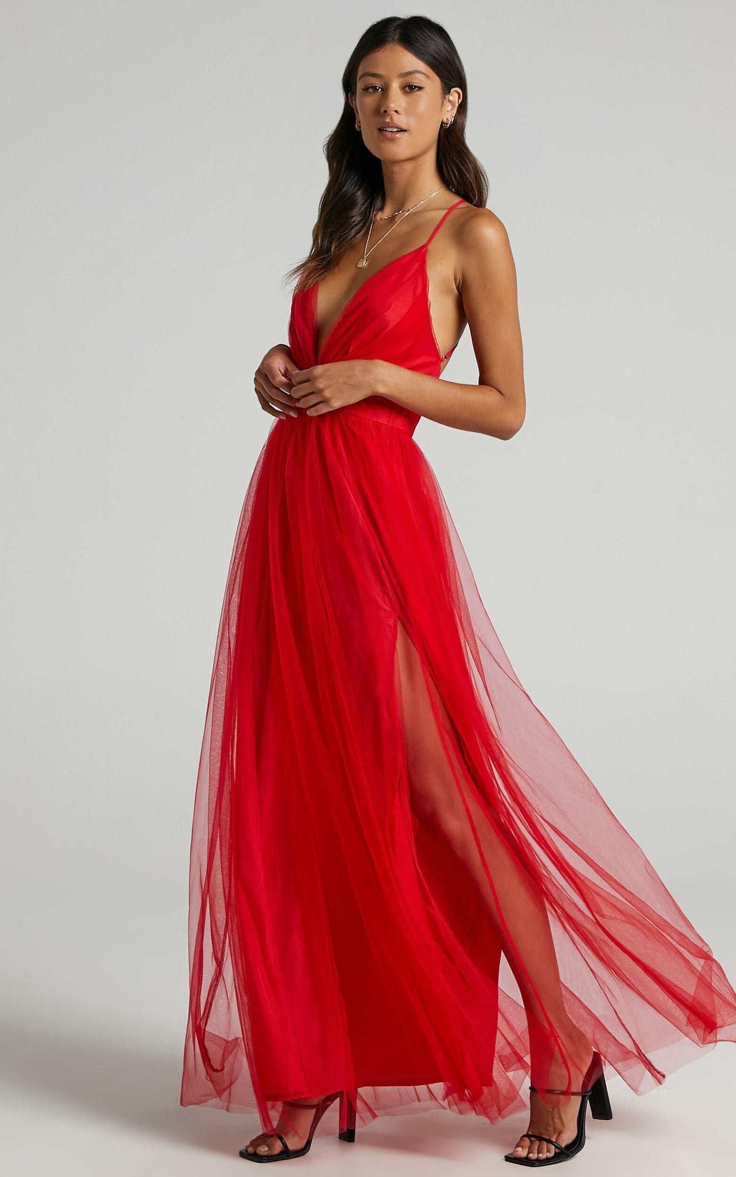 Mila Mesh Long Gown